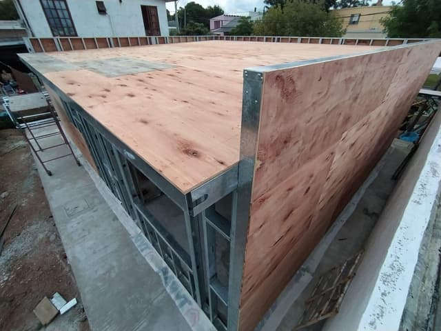 Foto de una casa construida en steel por DR construcciones en seco