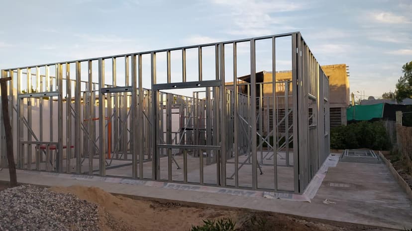 Foto de una casa construida en steel por DR construcciones en seco